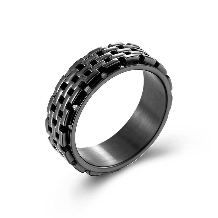 Personality Hollow Out Titanium Steel Spinning Ring - Mamofa Global Store