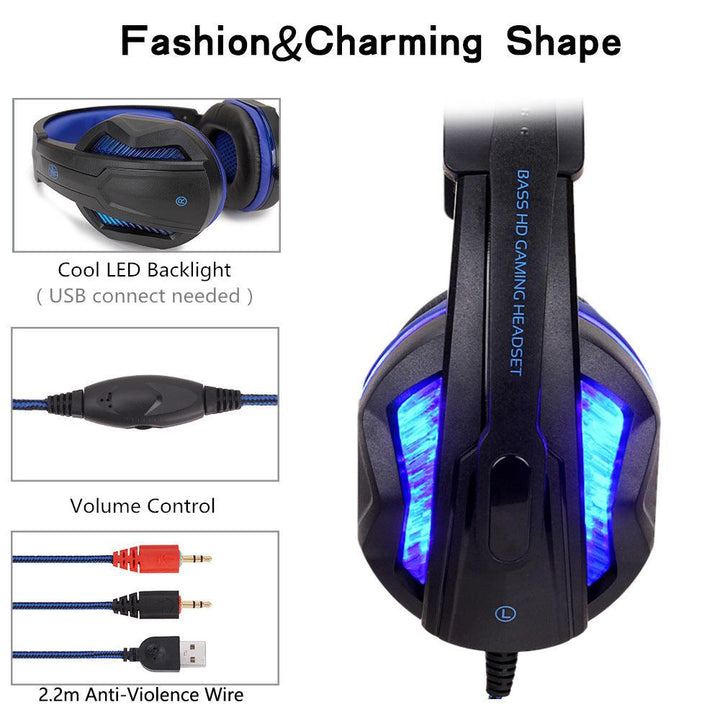 Glowing gaming headset gaming headset - Mamofa Global Store