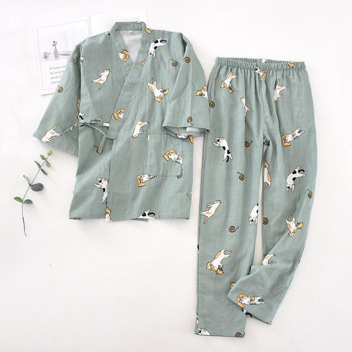 Japanese Mu Ji Pajamas Men's And Women's Kimono - Mamofa Global Store