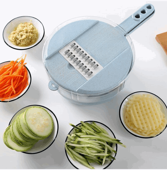 8 In 1 Mandoline Slicer Vegetable Slicer Potato Peeler Carrot Onion Grater With Strainer Vegetable Cutter Kitchen Accessories - Mamofa Global Store