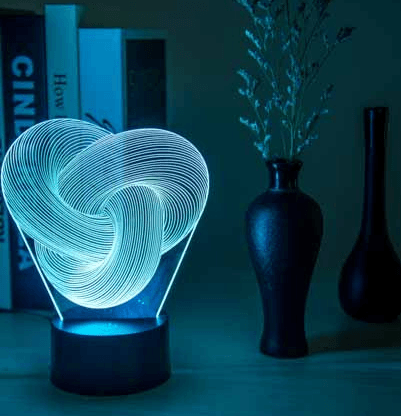 Twist Abstract LED 3D Night Light Touch Colorful Acrylic 3D Table Lamp Decoration Lighting Baby Sleeping Mood Lamp Best Gift - Mamofa Global Store