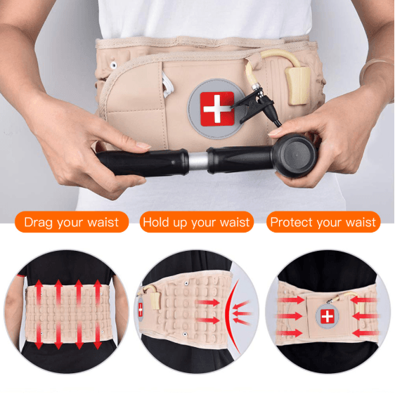 Waist Air Traction Brace Belt Spinal Lumbar Support Back - Mamofa Global Store