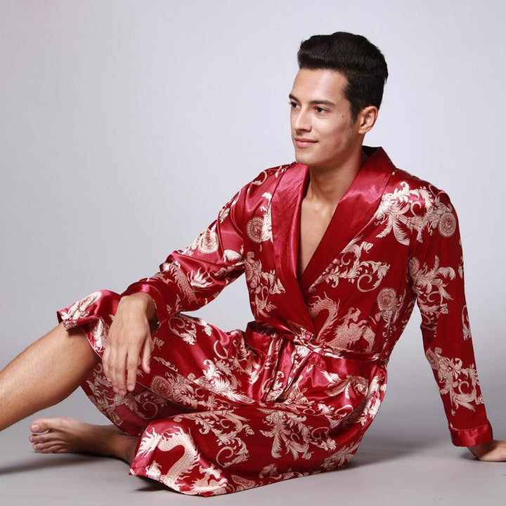 men silk robe - Mamofa Global Store