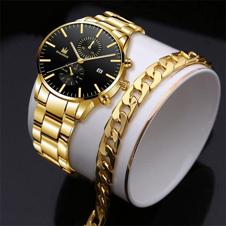 Fake Hree Eye Fashion Business Quartz Watch - Mamofa Global Store