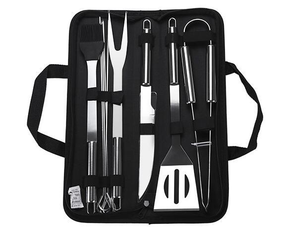 Premium 10-Piece Stainless Steel BBQ Barbecue Tools Set - Mamofa Global Store