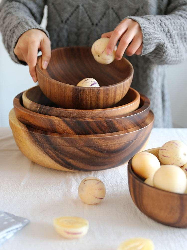 Acacia wooden bowl wooden tableware - Mamofa Global Store