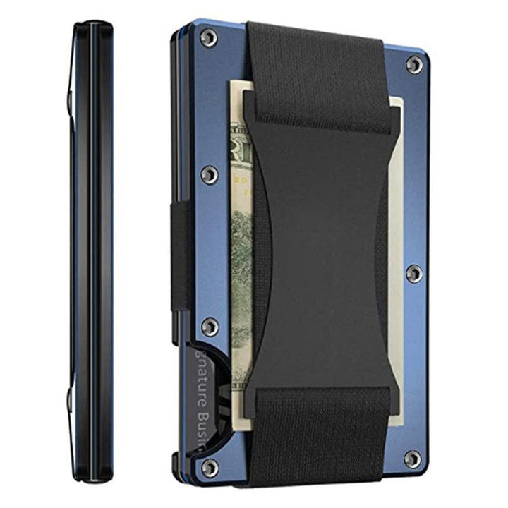 Metal Card Wrapped Carbon Fiber Wallet RFID Anti-theft Brush - Mamofa Global Store