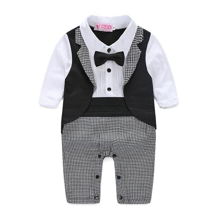 Boys' long-sleeved gentleman romper - Mamofa Global Store