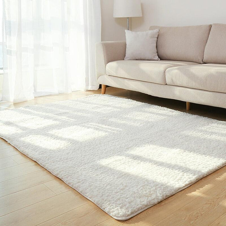 Living Room Rug Area Solid Carpet Fluffy Soft Home Decor White Plush Carpet Bedroom Carpet Kitchen Floor Mats White Rug Tapete - Mamofa Global Store