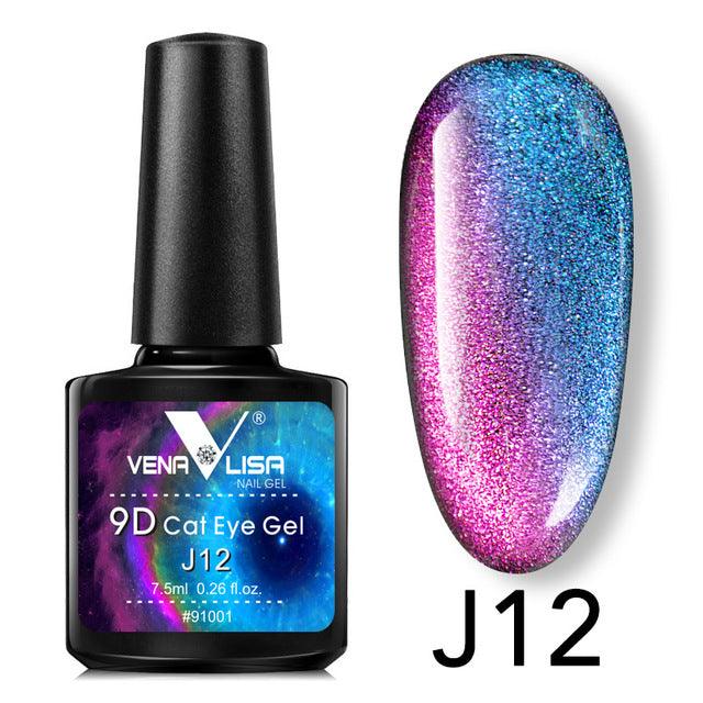 Venalisa 9D Gel Varnish Cat Eye Magic Chameleon Gel Varnish Nail Manicure Galaxy Starry Magnetic Multicolor 5ml Nail Gel Polish - Mamofa Global Store