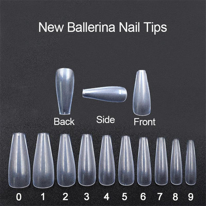 tablets of transparent natural color ballet fake nails - Mamofa Global Store