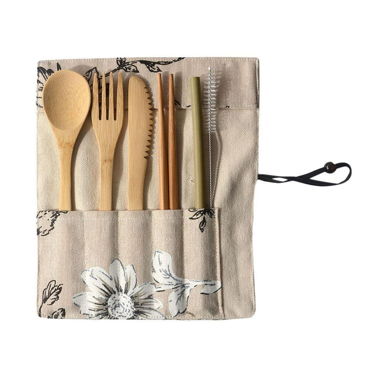 Portable Bamboo Tableware 6-Piece Set - Mamofa Global Store