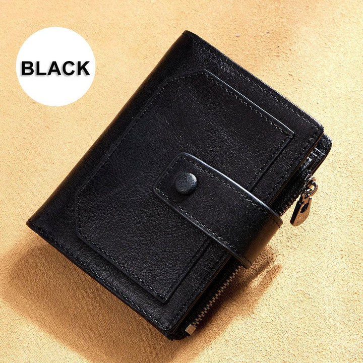 Men's Leather Wallet Three Fold Multi Card Space - Mamofa Global Store