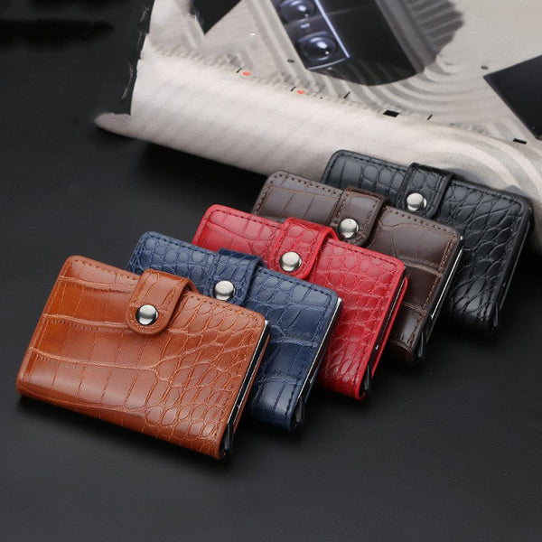 Men's Pattern Card Holder Anti-Magnetic Multiple Card Slots - Mamofa Global Store