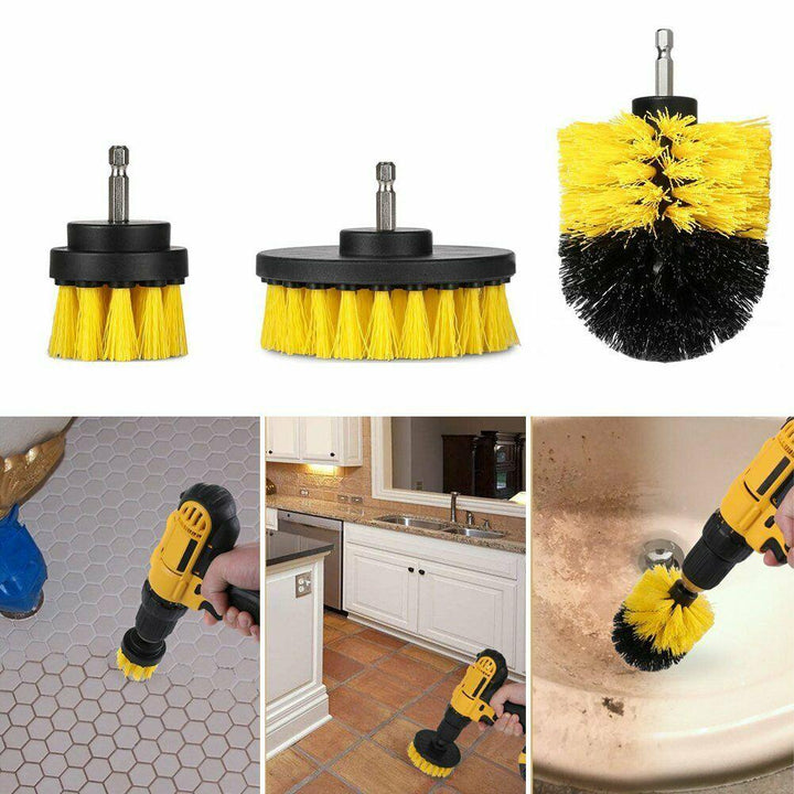 Drill Brush Set Power Scrubber Brushes for Car Wash Cleaning Carpet Tile Grout - Mamofa Global Store