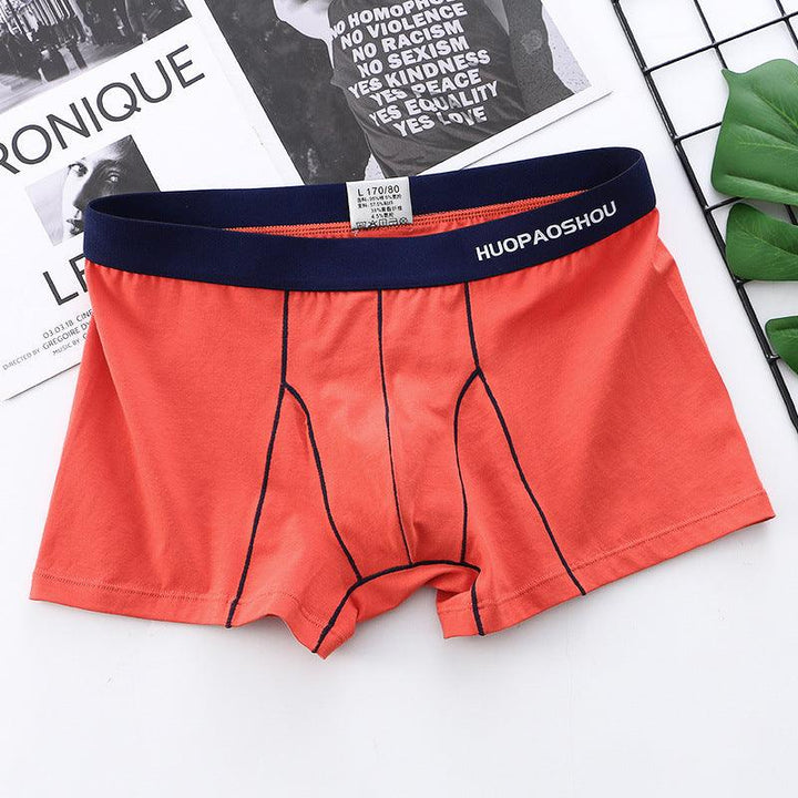 Men's Boxer Briefs Week Days Underwear Solid Color Simple Trendy Breathable Multicolor Pants - Mamofa Global Store