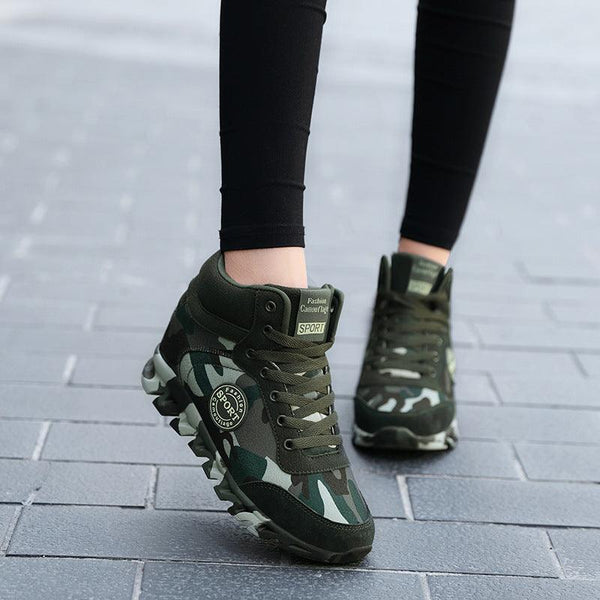 Women's Casual Camouflage Increased Sneakers - Mamofa Global Store