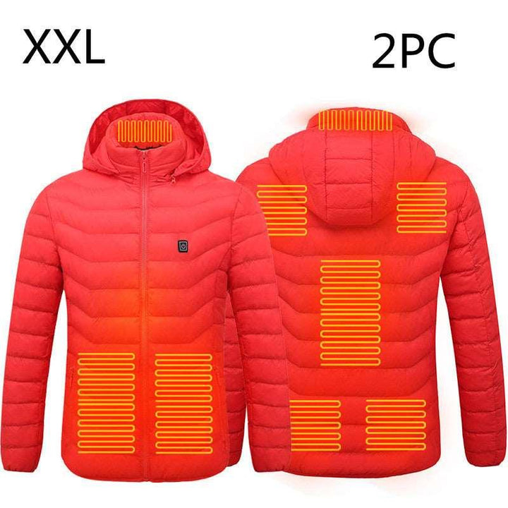 New Heated Jacket Coat USB Electric Jacket Cotton Coat Heater Thermal Clothing Heating Vest Men's Clothes Winter - Mamofa Global Store