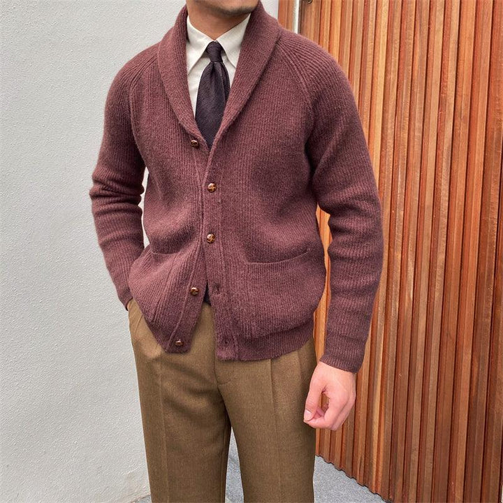 Thick Vintage Knitted Cardigan For Men Retro - Mamofa Global Store