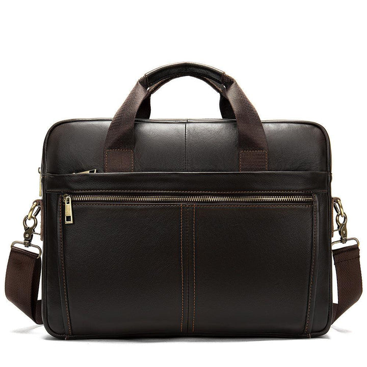 Men's Business Cowhide Laptop Bag - Mamofa Global Store