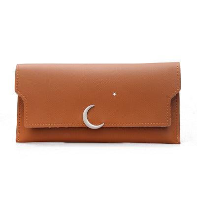 Star Moon Rivet Zipper Soft Leather Coin Wallet - Mamofa Global Store