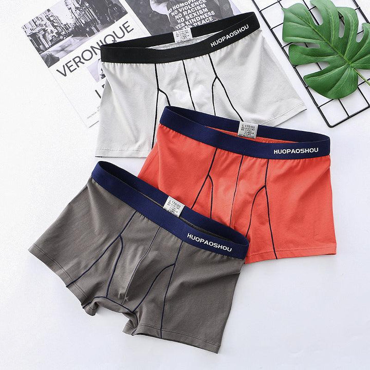 Men's Boxer Briefs Week Days Underwear Solid Color Simple Trendy Breathable Multicolor Pants - Mamofa Global Store