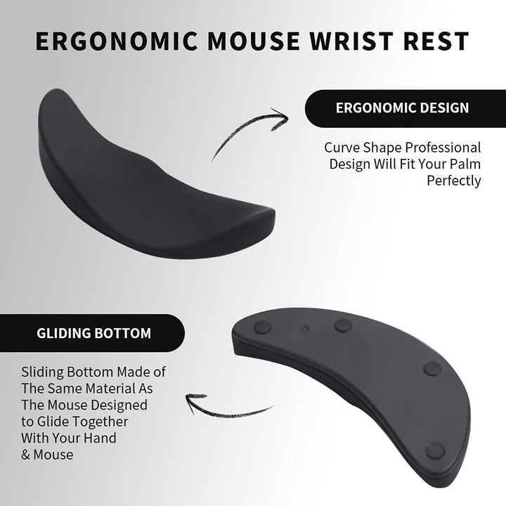 Ergonomic Mouse Wrist Rest Mouse Pads Silicon Gel Non-Slip Streamline Wrist Rest Support Mat Computer Mouse Pad For Office Gaming PC Accessories - Mamofa Global Store