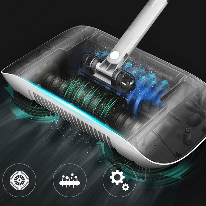 Hand Push Sweeper Household Broom Dustpan Mop Floor All-in-one Machine Gift Mop Sweeper - Mamofa Global Store