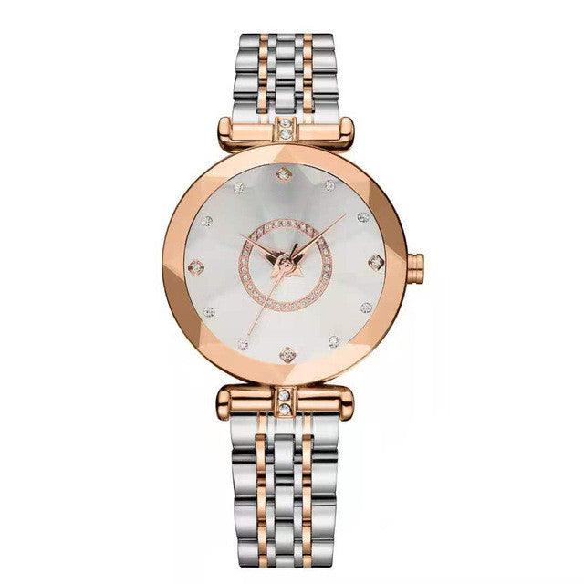 Women's Crystal Simple Steel Band Watch - Mamofa Global Store