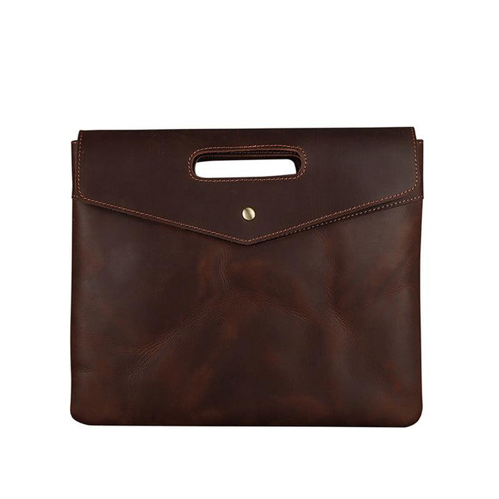 Genuine Leather Men's Briefcase Vintage Business - Mamofa Global Store