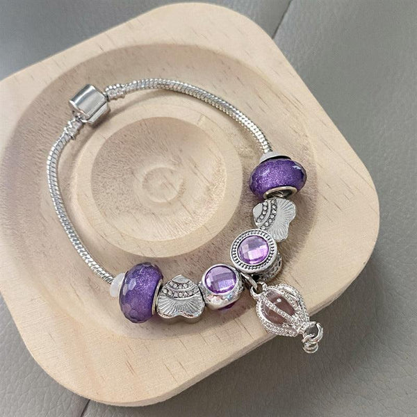 New Panjia Style Beaded Purple Hot Air Balloon Bracelet For Women - Mamofa Global Store