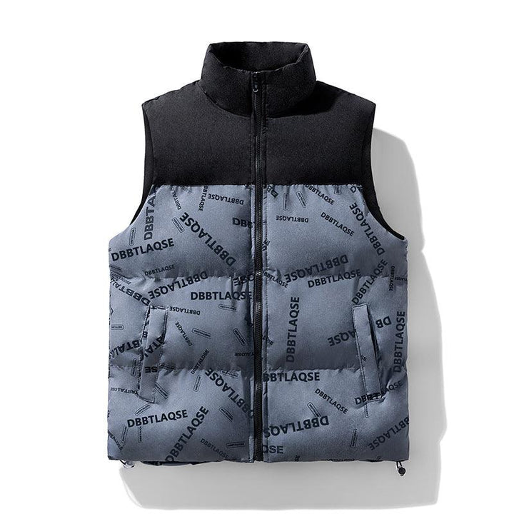 Men's Winter Stitching Sleeveless Cotton Coat - Mamofa Global Store