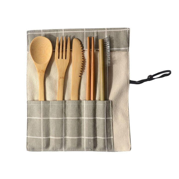 Portable Bamboo Tableware 6-Piece Set - Mamofa Global Store