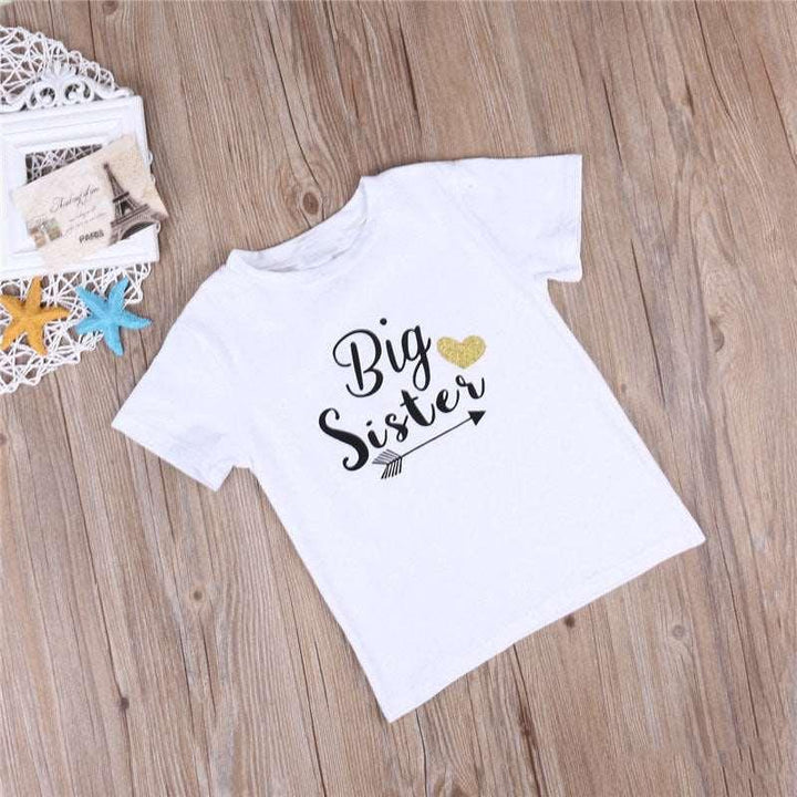 Baby Romper Sisters And Brothers Printed Short Sleeve - Mamofa Global Store