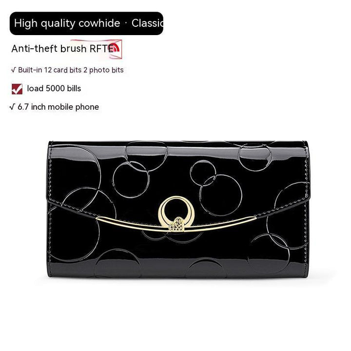 Women's Real Leather Long Large Capacity Wallet Clutch Bag - Mamofa Global Store