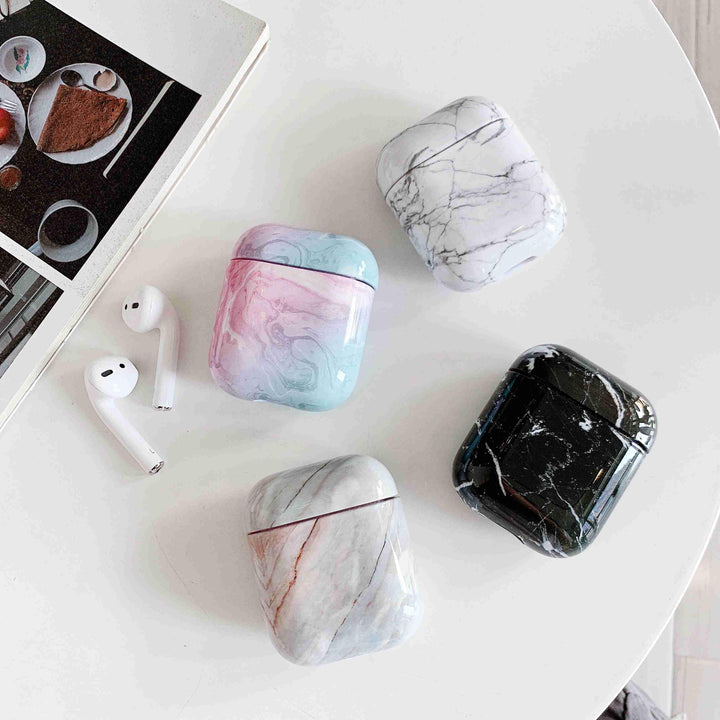 Compatible with Apple, Compatible with Apple , Marbled earphone case - Mamofa Global Store