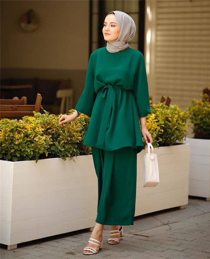 Wide leg pants dress Dubai suit - Mamofa Global Store