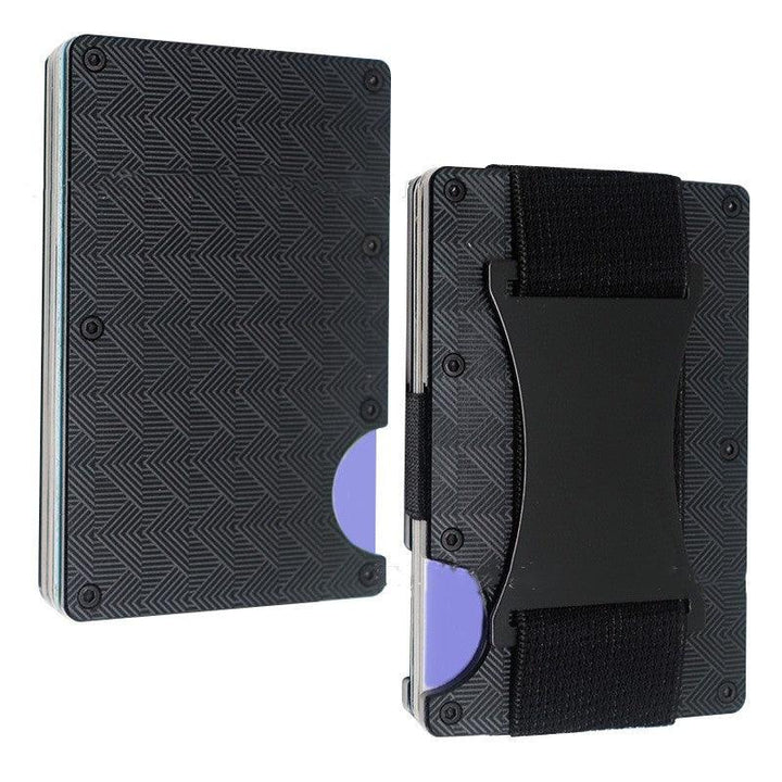 Metal Card Wrapped Carbon Fiber Wallet RFID Anti-theft Brush - Mamofa Global Store