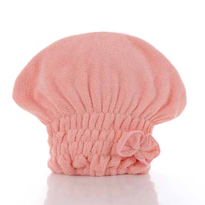 High Density Coral Fleece Bow Hair Drying Hat - Mamofa Global Store