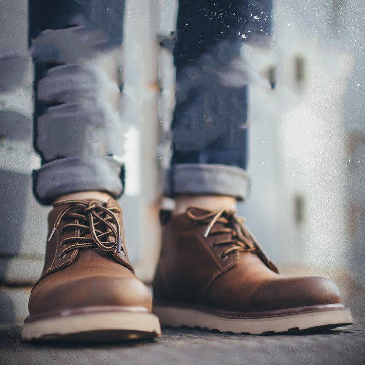 Men's Middle Top Working Wear Retro Desert Boots - Mamofa Global Store