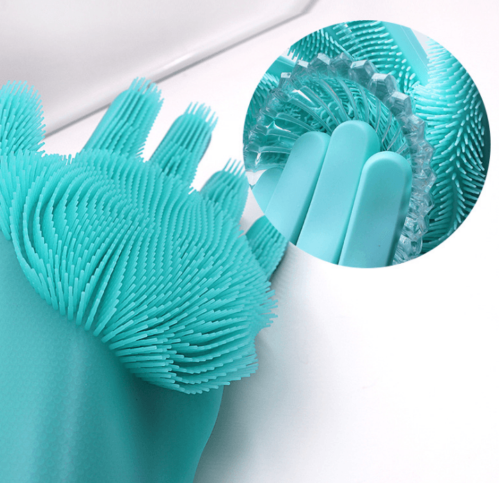 Silicone Heat-resistant Cleaning Brush Scrubbing Gloves - Mamofa Global Store