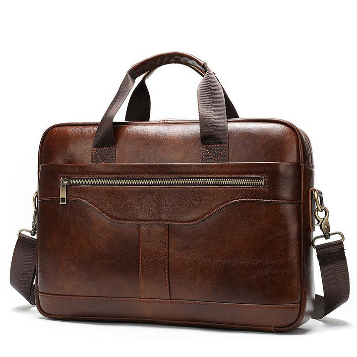 Vintage Business Office Handbag Men's Real-leather Bag Briefcase - Mamofa Global Store