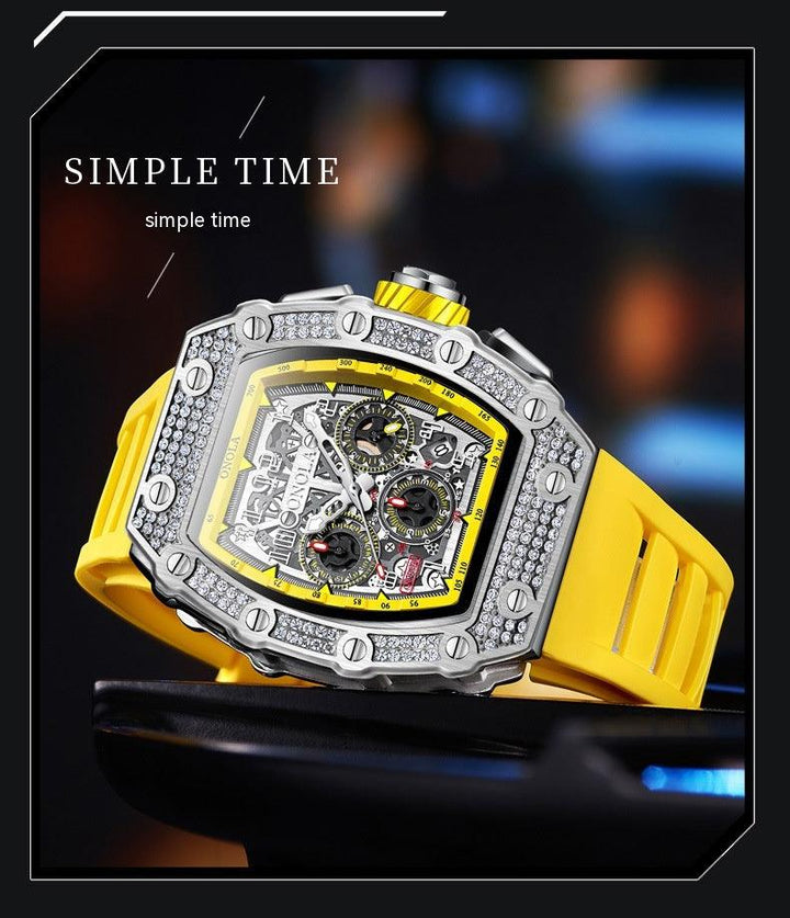 Full Diamond Fashion New Multi-functional Mechanical Watch - Mamofa Global Store