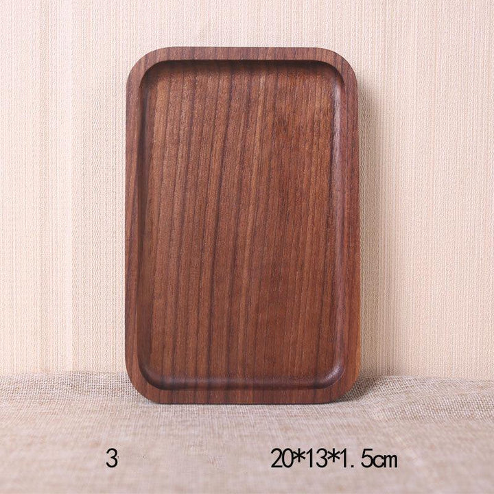 Japanese Style Wooden Black Walnut Rectangular Dinner Plate - Mamofa Global Store