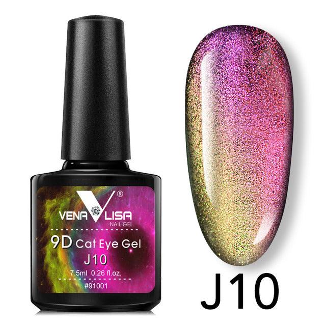 Venalisa 9D Gel Varnish Cat Eye Magic Chameleon Gel Varnish Nail Manicure Galaxy Starry Magnetic Multicolor 5ml Nail Gel Polish - Mamofa Global Store