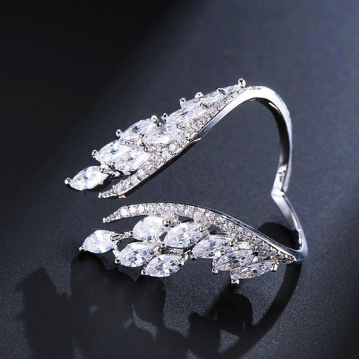 Creative Angel Wings Opening Ring Exquisite Women's Rhinestone Rings Personalized Jewelry - Mamofa Global Store