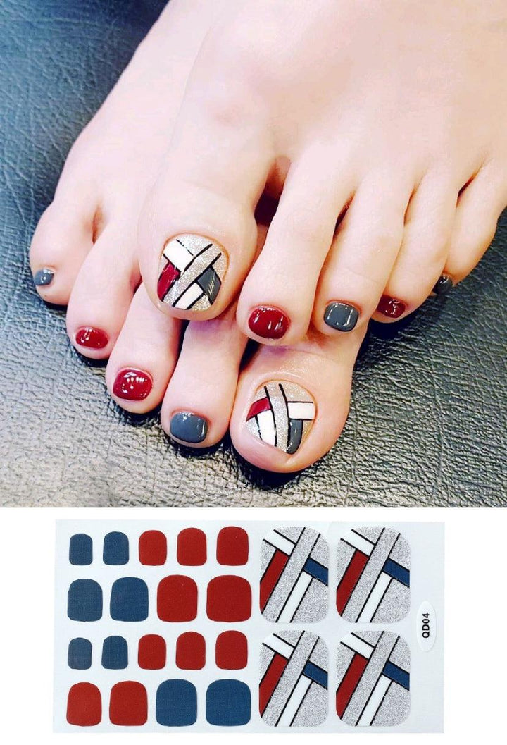 Nail Foot Sticker Cute Waterproof Foot Nail Sticker - Mamofa Global Store