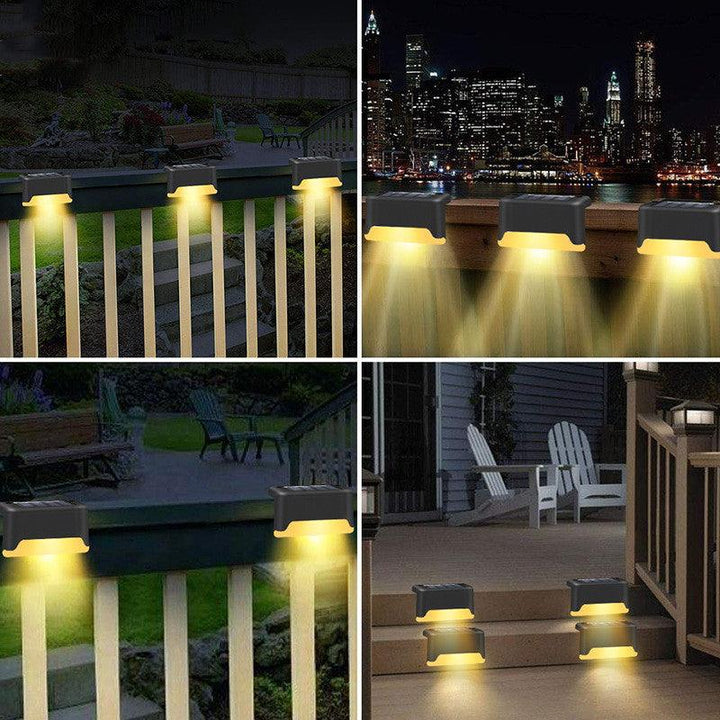 New Upgrade Waterproof LED Solar Fence Lamp Solar Deck Lights Solar Step Light Outdoor For Patio Stairs Garden Pathway Step Yard - Mamofa Global Store