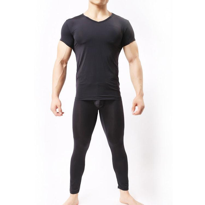 Solid Color Nylon Comfortable Soft Underwear T-shirt - Mamofa Global Store