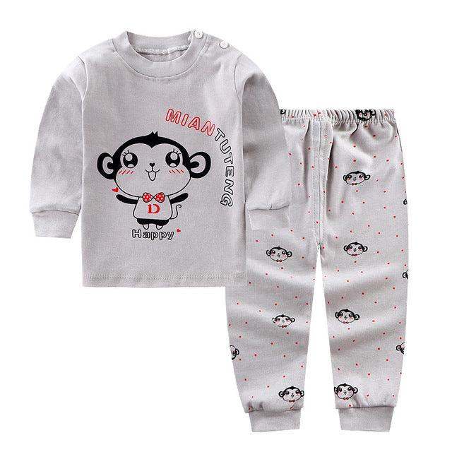 Autumn And Winter Pajamas, Baby Autumn Clothes, Long Trousers, Girls' Home Clothes, Long Sleeves - Mamofa Global Store